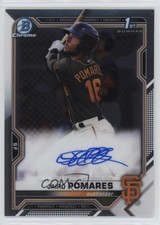 2021 Bowman Chrome Prospects Auto Jairo Pomares #CPA-JP Auto sq1