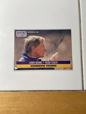 Autographed 1991 Pro Set JERRY BURNS. Dec. 2022