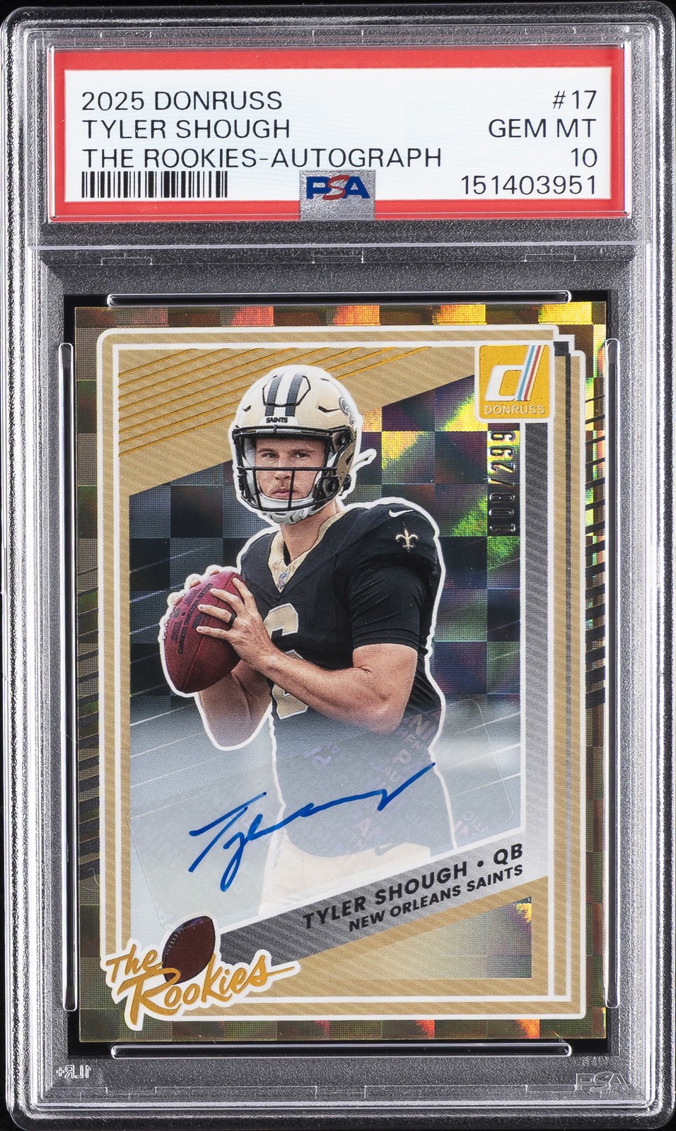 Tyler Shough Panini Donruss the Rookies #17 Autograph