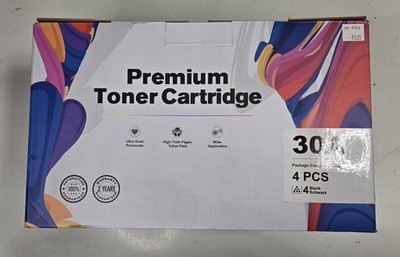 UNIWORK 30A PREMIUM TONER CARTRIDGE 4-Pk BLACK NEW (4C)