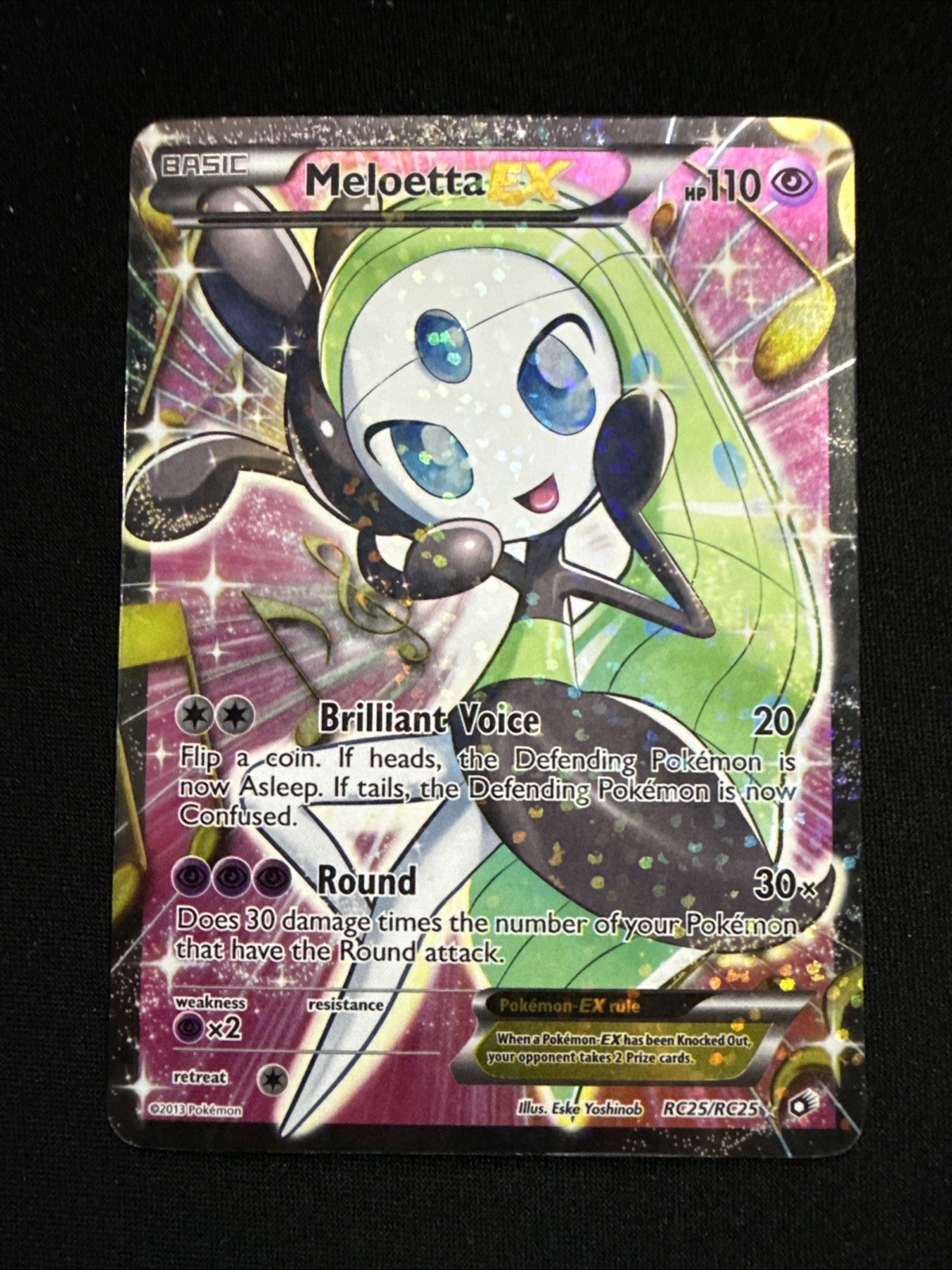 Meloetta EX #RC25/RC25 Pokémon TCG Legendary Treasures: Radiant Collection NM
