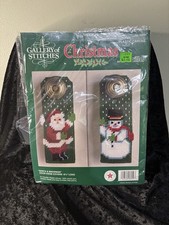 Bucilla Christmas Santa Snowman Door Knob Covers New Open Box. Complete