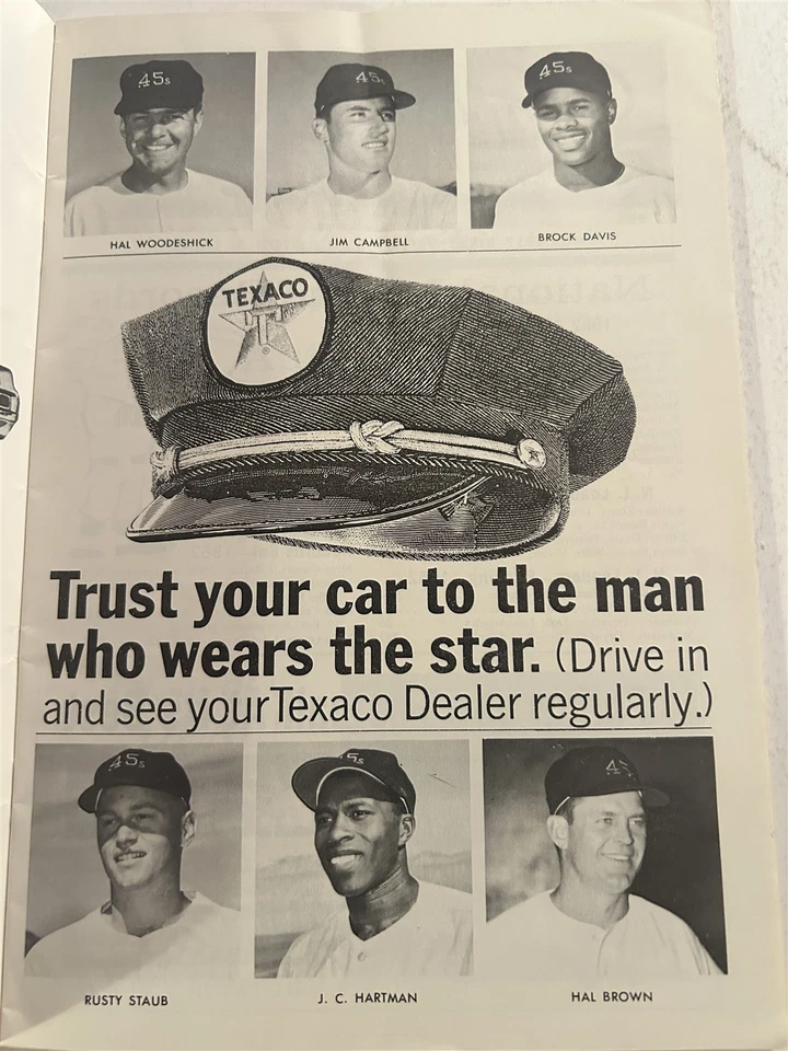 1963 ST Louis Cardinals vs HOUSTON Colt 45s Program RUSTY STAUB Runnels TEMPLE - Image 4 of 4