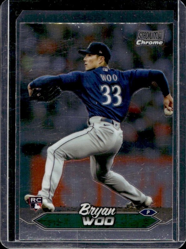 2024 Topps Stadium Club Bryan Woo RC Chrome Rookie #285 Mariners