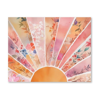 #ad Floral Sunrise Cross Stitch Kits Abstract Boho Sun Stamped Counted Cross Sti... $21.92