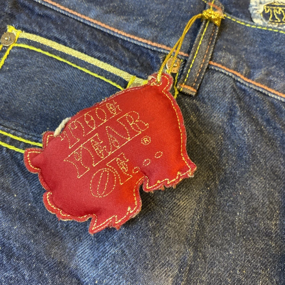 Redline Selvedge Men's Jeans 40 x 34 Japanese Denim The Year Of Pig Dark Wash - Image 4 of 4