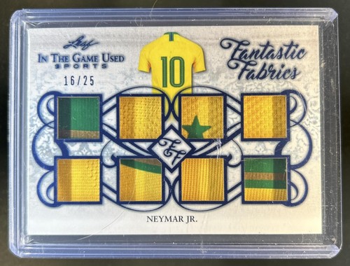 2019 Leaf In the Game Used Neymar Jr. Fantastic Fabrics 8 Jersey #/25