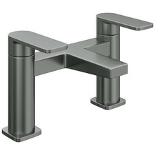 Abacus Hemington Double Lever Deck Mounted Bath Filler Tap - Matt Anthracite