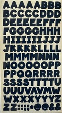 NAVY BLUE 7/16  CHUNKY ALPHABET Stickers 2sheet Making Memories  Letters  Number