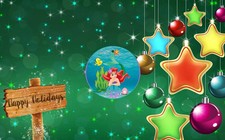 Personalized Mermaid Monogram, Little Mermaid Disney 2D Ceramic Ornament