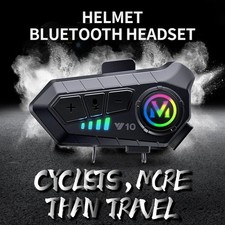 Interfono Moto Bluetooth 5.3 RGB Coppia Cuffie Casco Headset Noise Cancelling 30