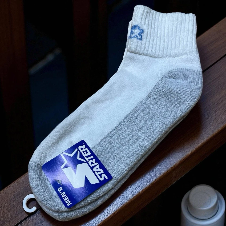 Meias masculinas vintage para iniciantes - Sapato NOS novo com etiquetas tamanho 6-12 - Imagem 2 de 4