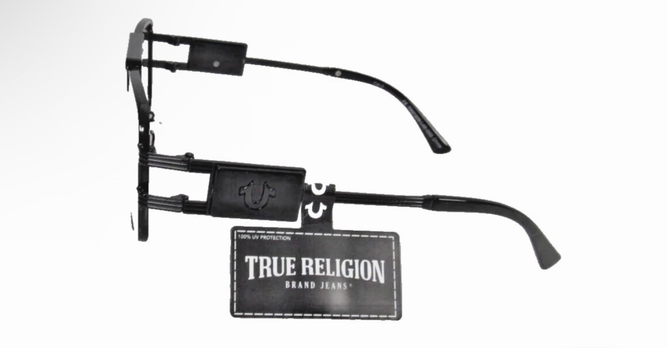 TRUE RELIGION Mens Black Metal Sunglasses Purple Lenses TRM1826-L4B-GS2 thumbnail 2