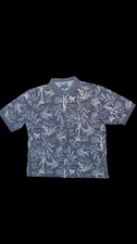 Vintage Tommy Hilfiger Golf Men's Polo "Under-the-Sea" navy blue print Size XL