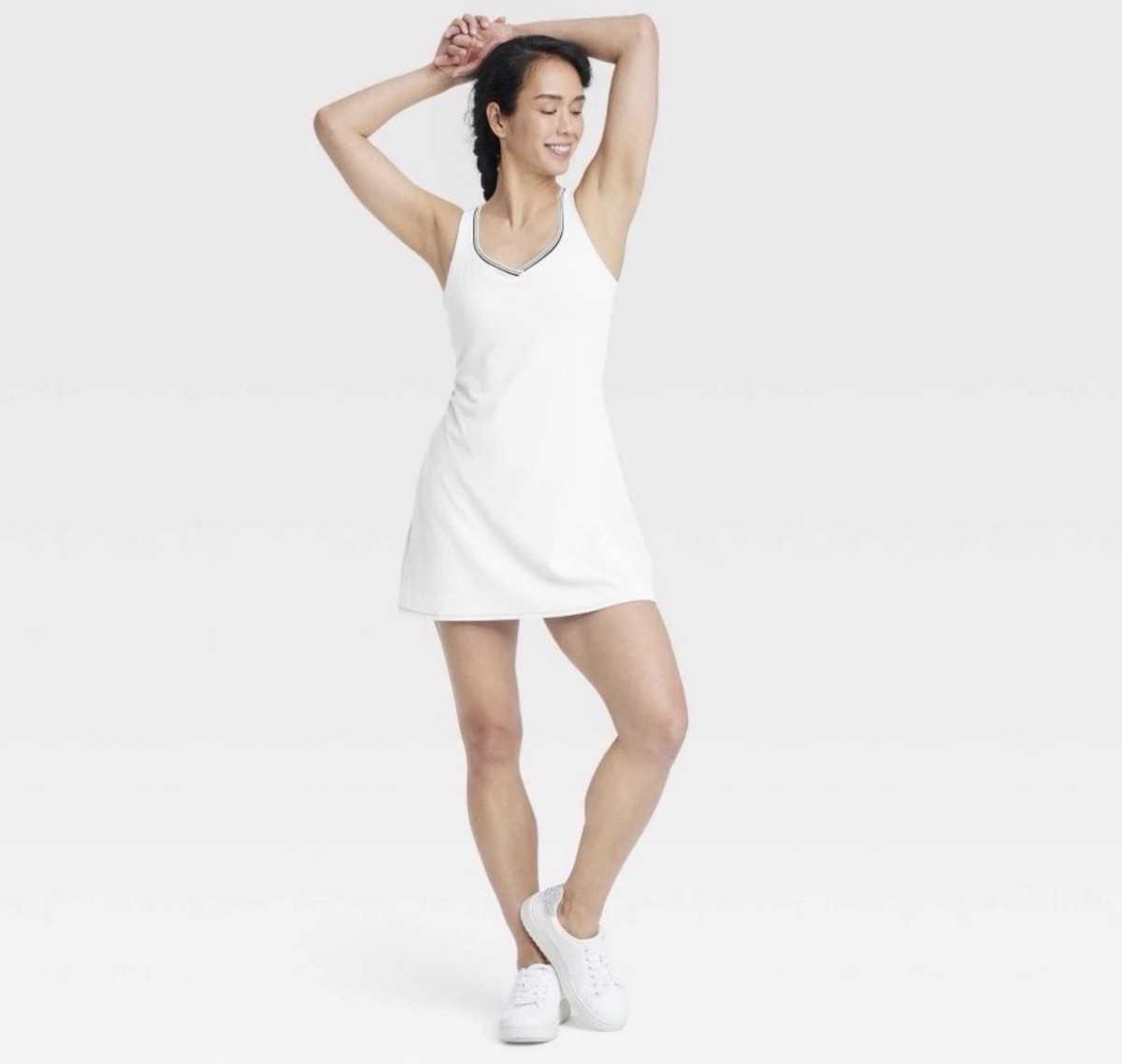 spandex dress with shorts Amazon.com: Womens Tennis Dress with Built in Shorts & Bra Sleeveless  Active Skort Romper Dress with Pockets Fit and Flare Athletic Workout Dress  with Shorts Underneath Casual Summer Cute Mini Sporty Golf
