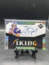 2011 Limited Christian Ponder Rookie “Vikings” 3 Color Patch On Card Auto /199. rookie card picture