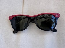 Vintage Rare B L Ray Ban RED Frame Daniel Hunter Avalon Wayfarer Sunglasses