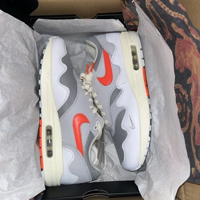 Patta x Nike Air Max 1 Waves  White/Hyper Crimson  US Men s 11
