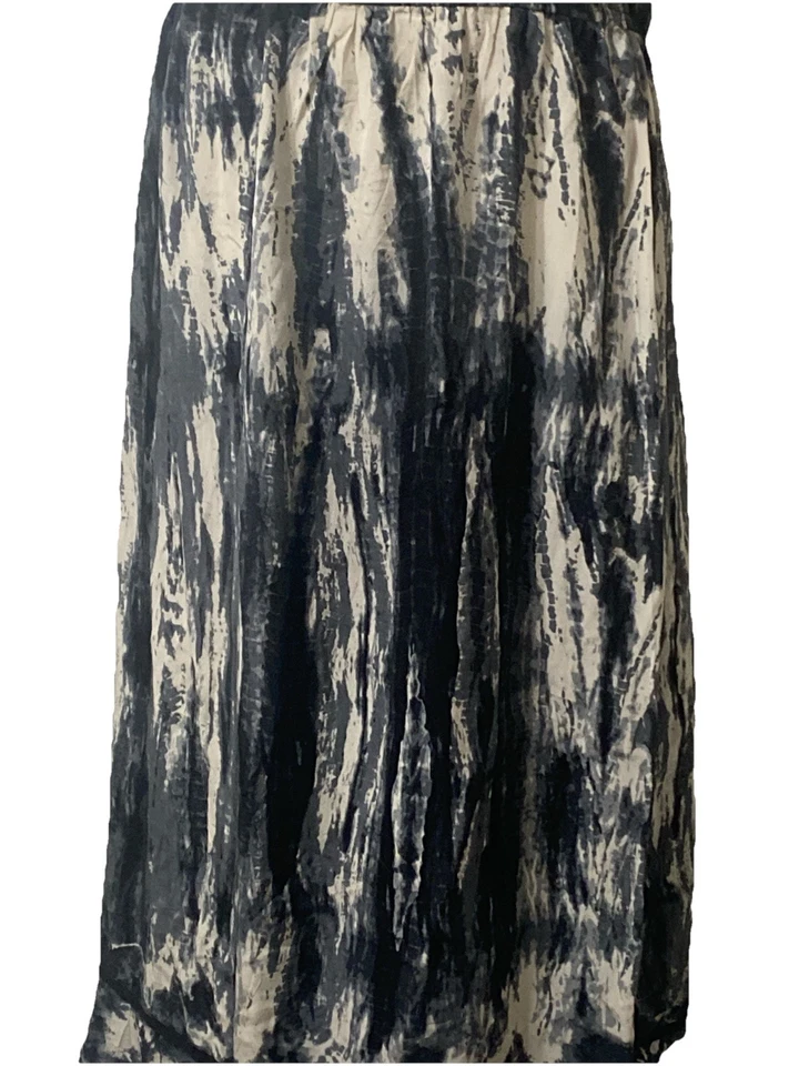 Maxi Vestido Suzi Chin Sin Mangas 100% Seda Doble Correa Espalda Corredora Abstracto Talla 12 Foto 3 de 4