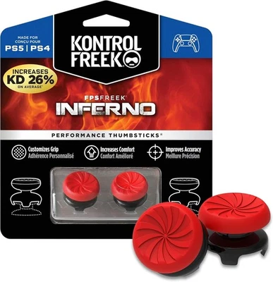 KONTROLFREEK KONTROL FREEK | INFERNO (PS4 & PS5) | 2 HIGH RISE PERFORMANCE THUMBSTICKS | RED