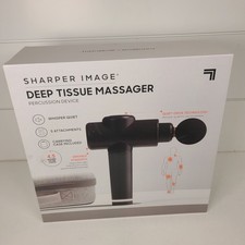 Sharper Image Powerboost Deep Tissue Massager Device Gun Black