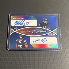 Mike Singletary/ Lance Briggs Leaf Vivid Colorful Combos Purple #3/6