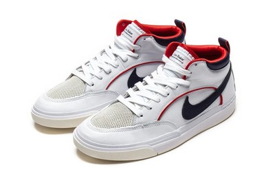New Mens Nike React Leo SB White Midnight Navy