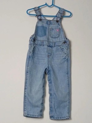 OshKosh B'gosh Baby Denim Overall mit rosa Herz - Größe 18M