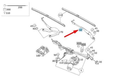 Mercedes-Benz E W211 AMG vorne linker Wischer Arm LHD A2118200344 NEUE EURLECHUN