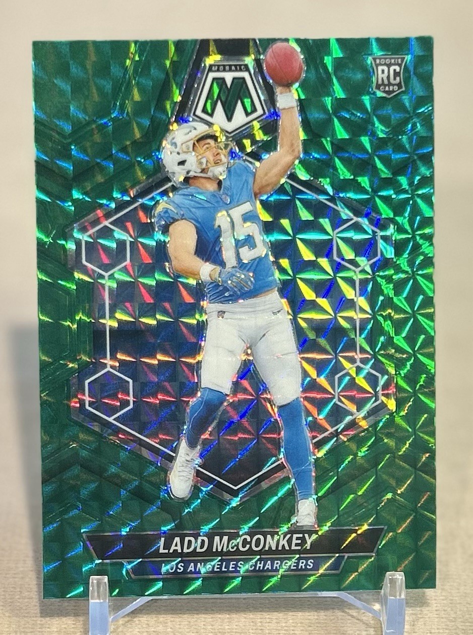2024 Panini Mosaic - Rookies Ladd McConkey #334 Green Mosaic Prizm (RC)