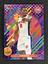 2025-26 Topps Finest Jalen Duren #238 Rare Purple X-Fractor Pistons /75