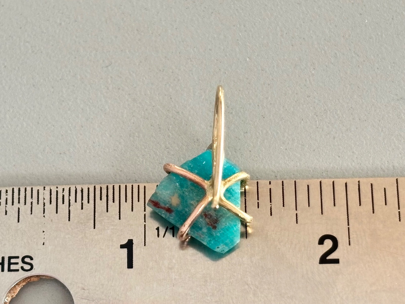 Variance Objects Amazonite Hook Earrings 14k Yell… - image 9