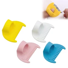 4PCS Edge Stitch Lock & Sewing Gauge, Mini Sewing Finger Ruler for Even Stitches