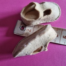 Paire De Chaussures Poupée Ancienne 115 Mm - Pour Jumeau Gaultier, Vintage