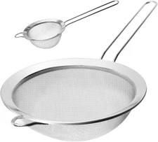 Food Strainer, Premium Stainless Steel Fine Mesh ScreenPremium Stainless Steel