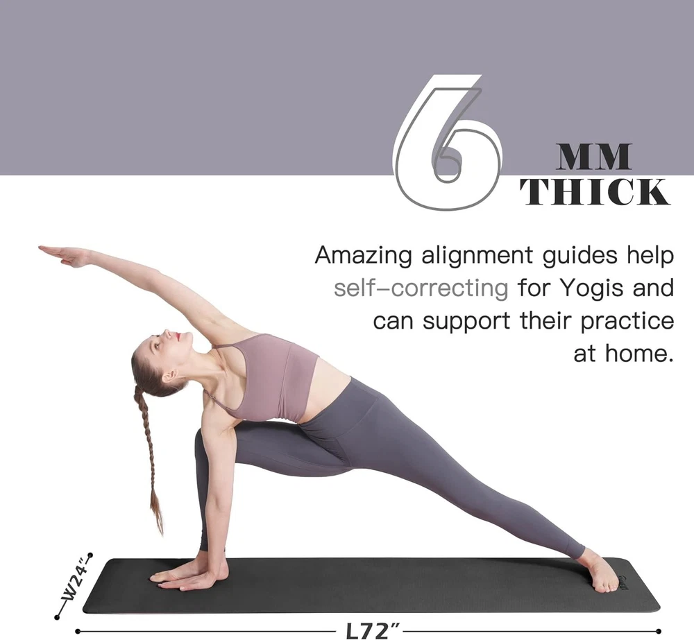 Eco-Friendly Non-Slip Thick Yoga Mat for Women Pilates & Exercise Eco-Friendly Non-Slip Thick Yoga Mat for Women Pilates & Exercise
