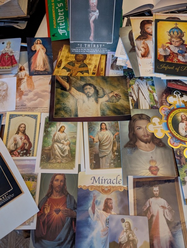 Jesus Christ 96 ct  lot prayer items priest estate