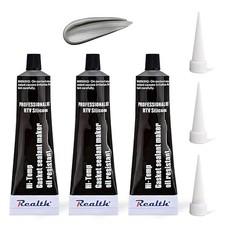 Gasket Maker Grey Oil 3 Pack, High Temperature RTV 3.53 Oz Ultra Resistance Seal