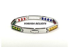7 Potencia Africana  Ide Idde Ilde Stainless steel Plateado religion yoruba ifa