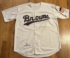 Satchel PAIGE🔥St. Louis Browns #29 MLB 1953 White Jersey Size XL💥