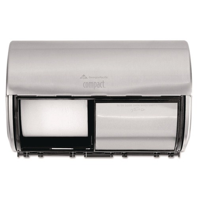#ad Georgia Pacific Professional 56798 Compact 2 Roll Dispenser Stainless New $47.17