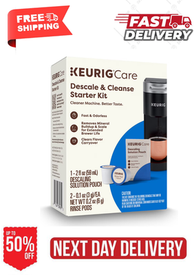 #ad #ad Keurig Brewers Descale and Cleanse Starter Kit Two Pods amp; One Solution Pouch $10.99