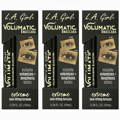 L.A. Girl Volumatic Mascara, GMS652 Black Brown, 0.34 fl oz (10 ml)