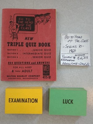 Parts: Go to the Head of The Class Game Series 10 Book & Cards* 1960