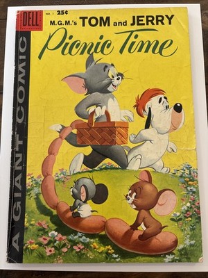 M.G.M's Tom and Jerry Picnic Time #1   Dell Giant 1958 We Combine Shipping