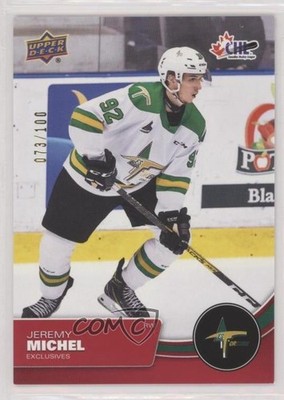 2021-22 Upper Deck CHL Exclusives 73/100 Jeremy Michel #241 y1s