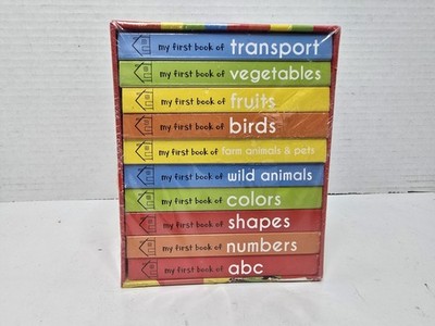 New My First Library Board Book Set 10 Colorful Early Learning Books 4 Toddlers
