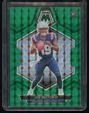 #397 2024 Panini Mosaic Joe Milton III Mosaic Green RC New England Patriots