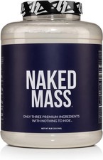 NAKED Mass Natural Weight Gainer Protein Powder 8 LB 1,250 Calories Unflavored 10.00 per gallon