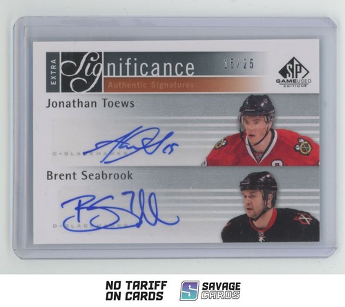 2011-12 SP Game Used Extra SIGnificance Dual Auto Toews/Seabrook /25 #XSIG-ST